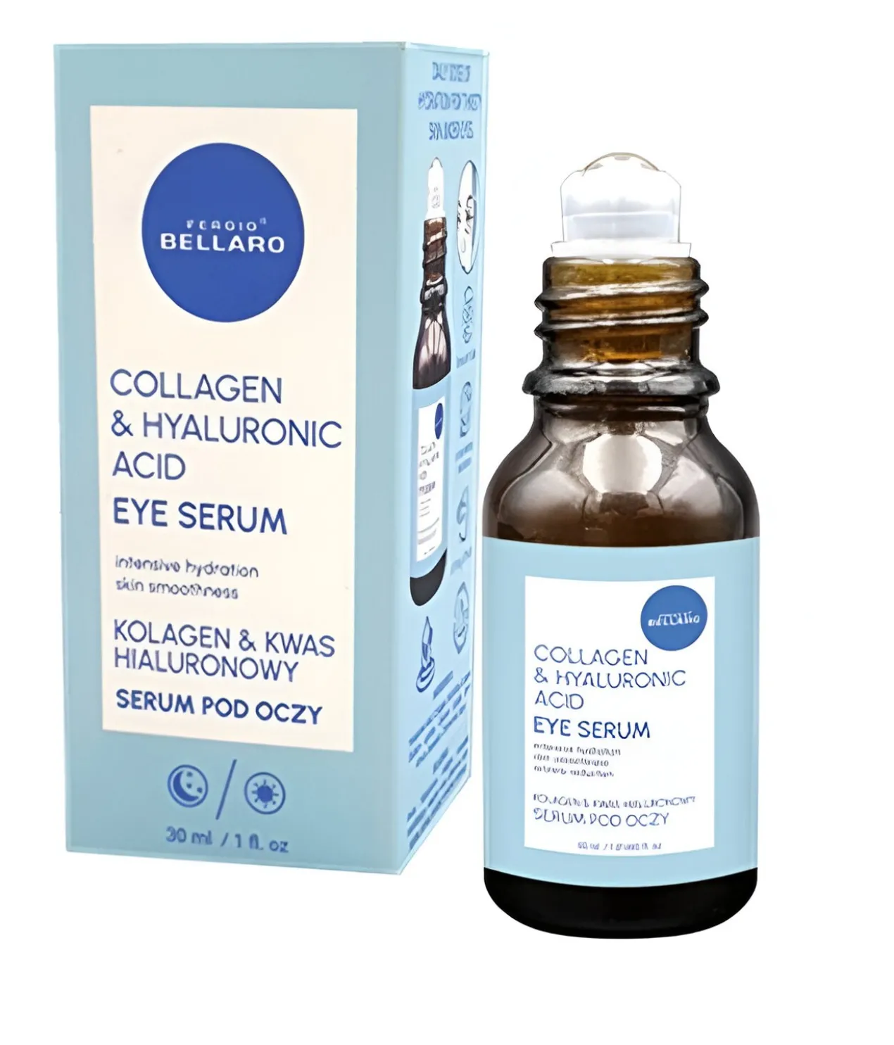 Sérum para Olhos com Ácido Hialurónico e Colagénio
