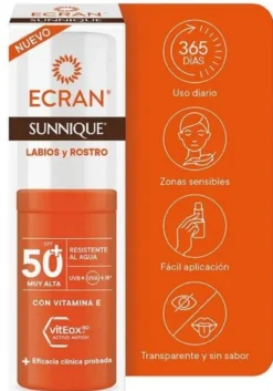 Stick Sunnique Protetor Solar Lábios e Rosto SPF50+