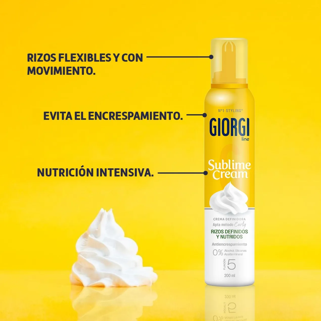 Sublime Cream Espuma Rizos Definidos e Nutridos