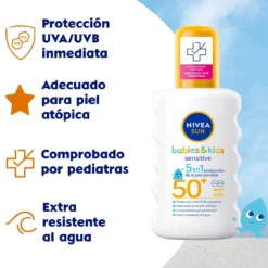 SUN Babies & Kids Sensitive 5 em 1 Spray Solar SPF 50+