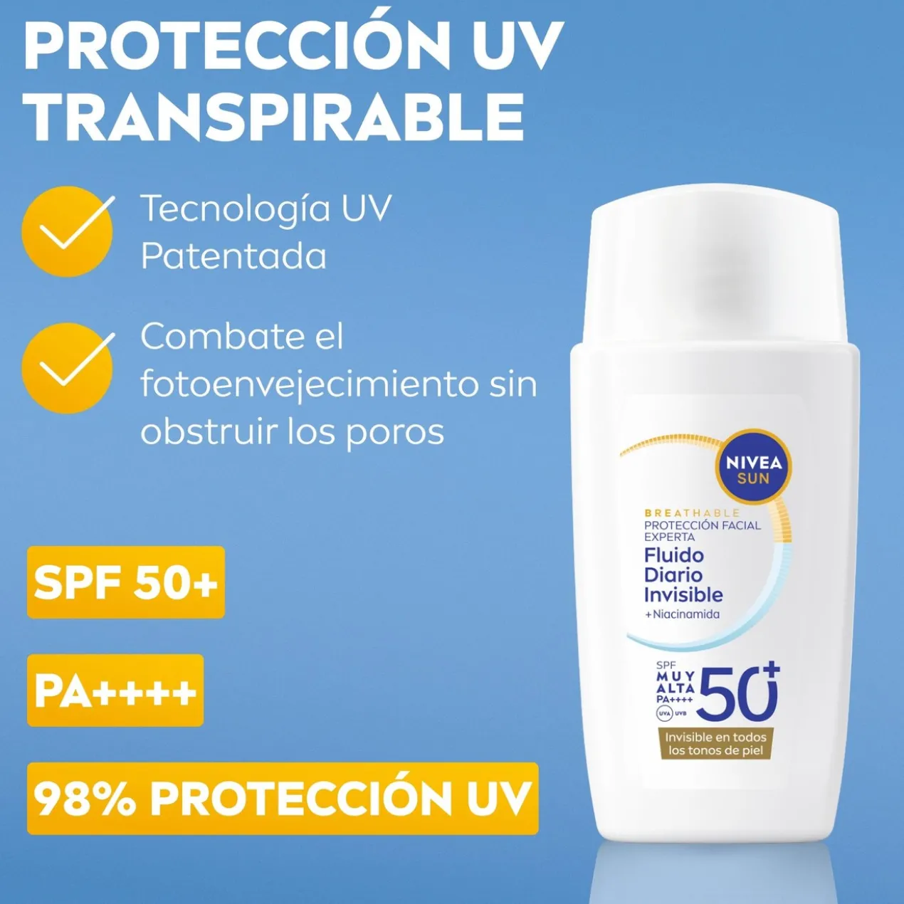 Sun Facial Fluid Protetor Solar Diário SPF50+
