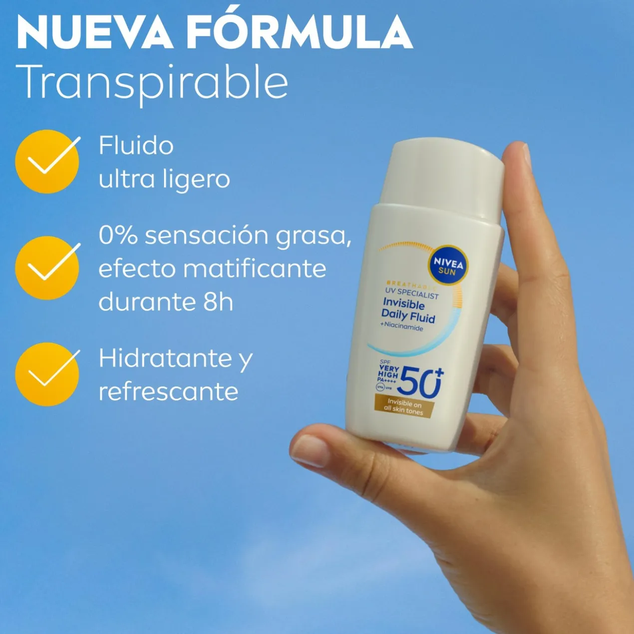 Sun Facial Fluid Protetor Solar Diário SPF50+