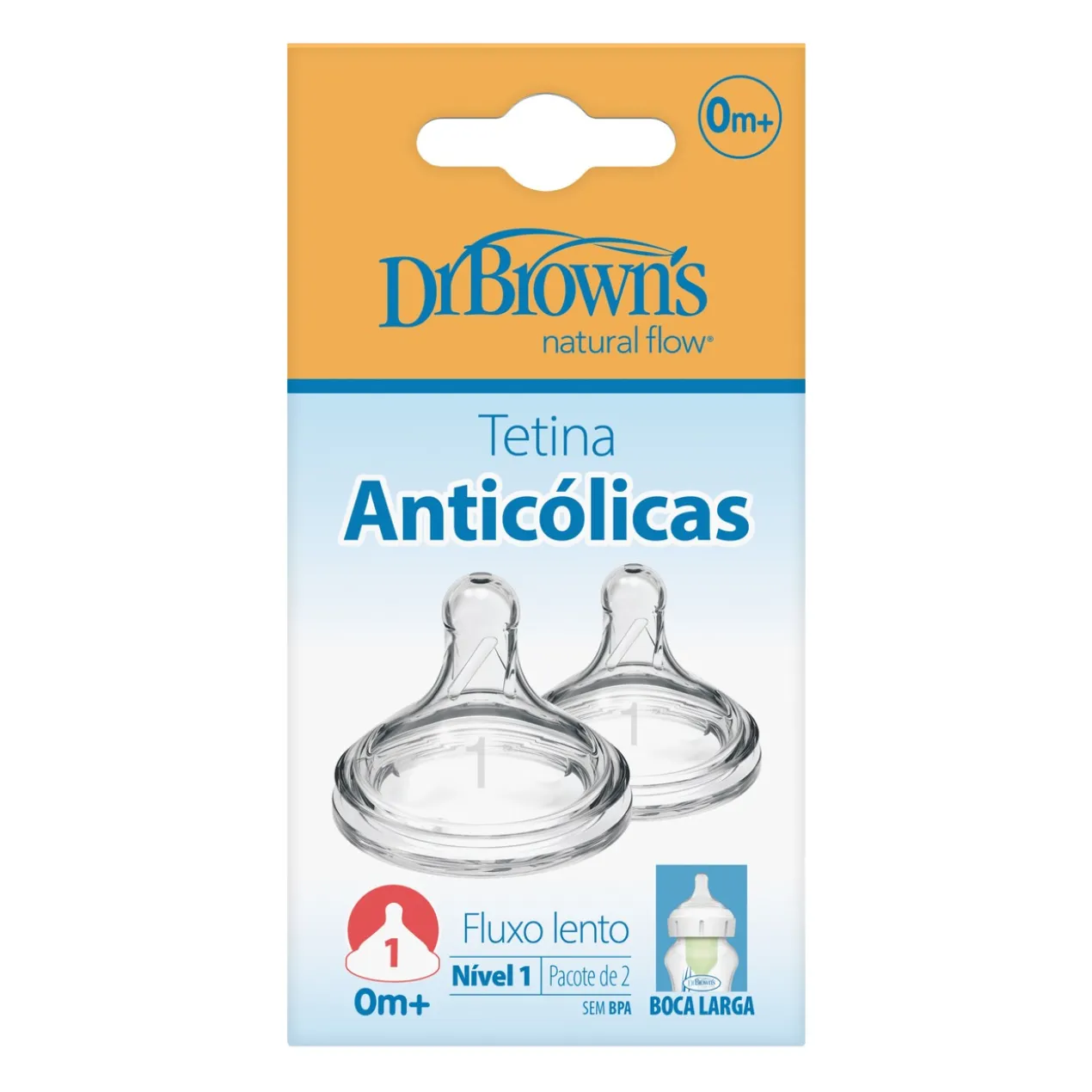 Tetina Options+ Nível 1 Boca Larga +0m
