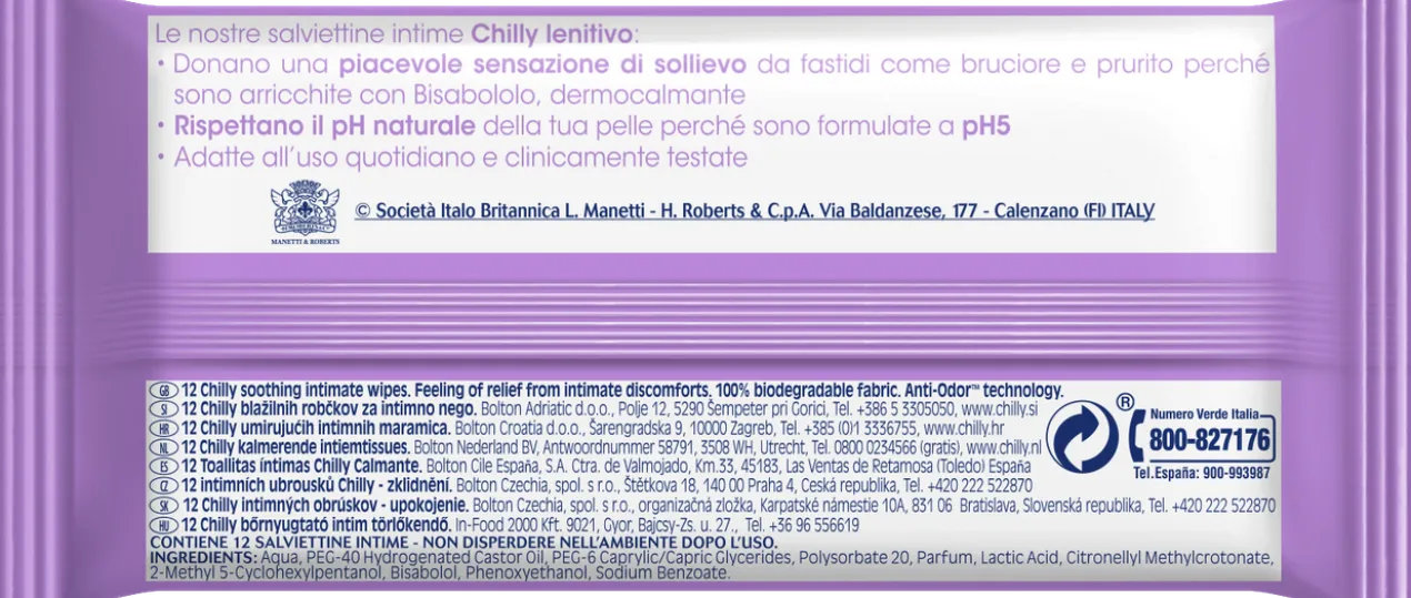 Toalhetes de Higiene Íntima Calmantes