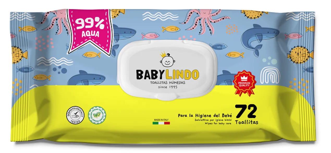 Toalhitas com Tampa 99% Aqua