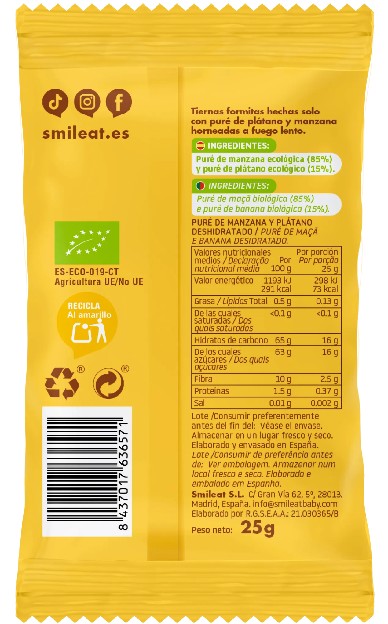 Triboo Snack de Banana Ecológico