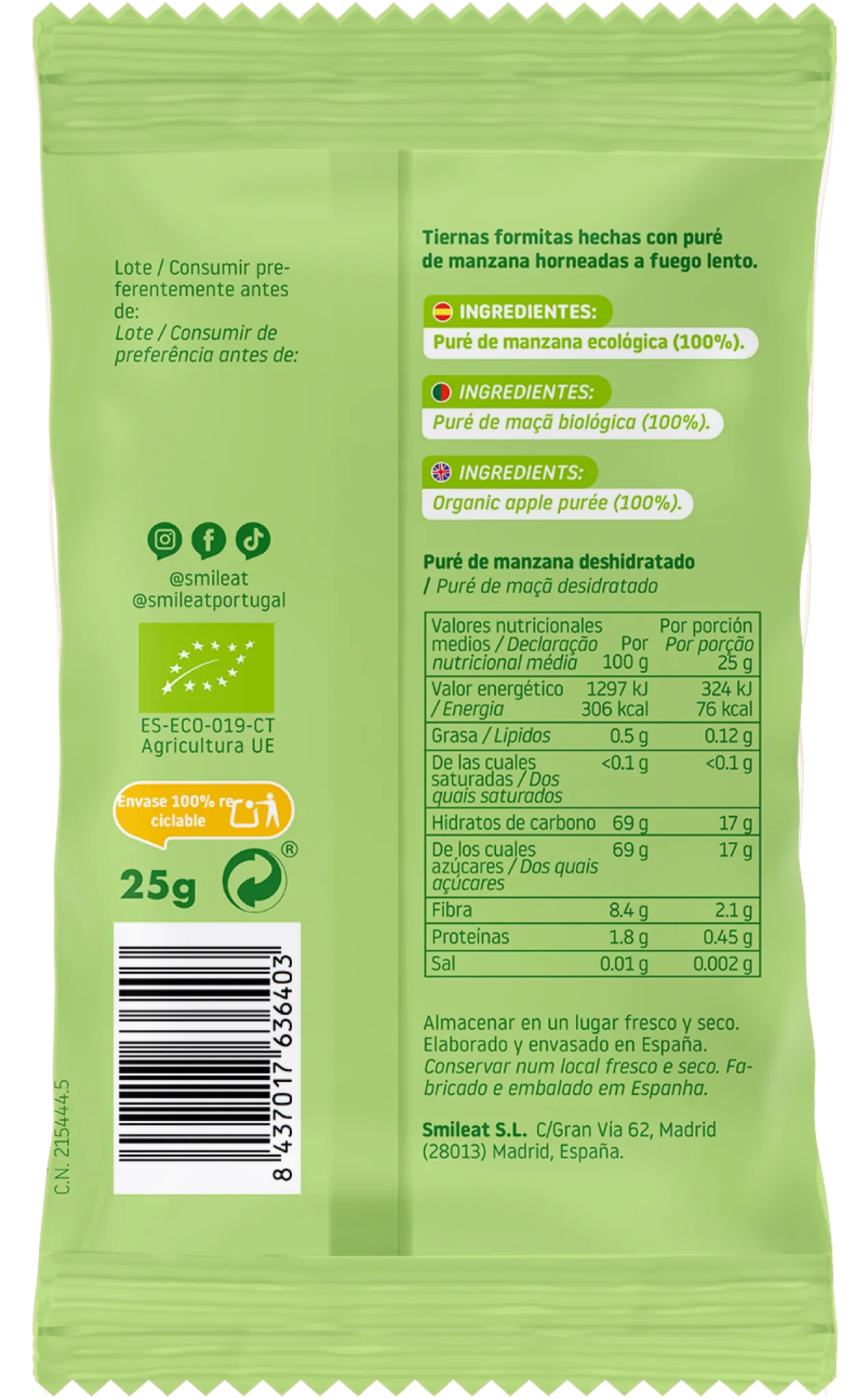 Triboo Snack de Maçã Biológico