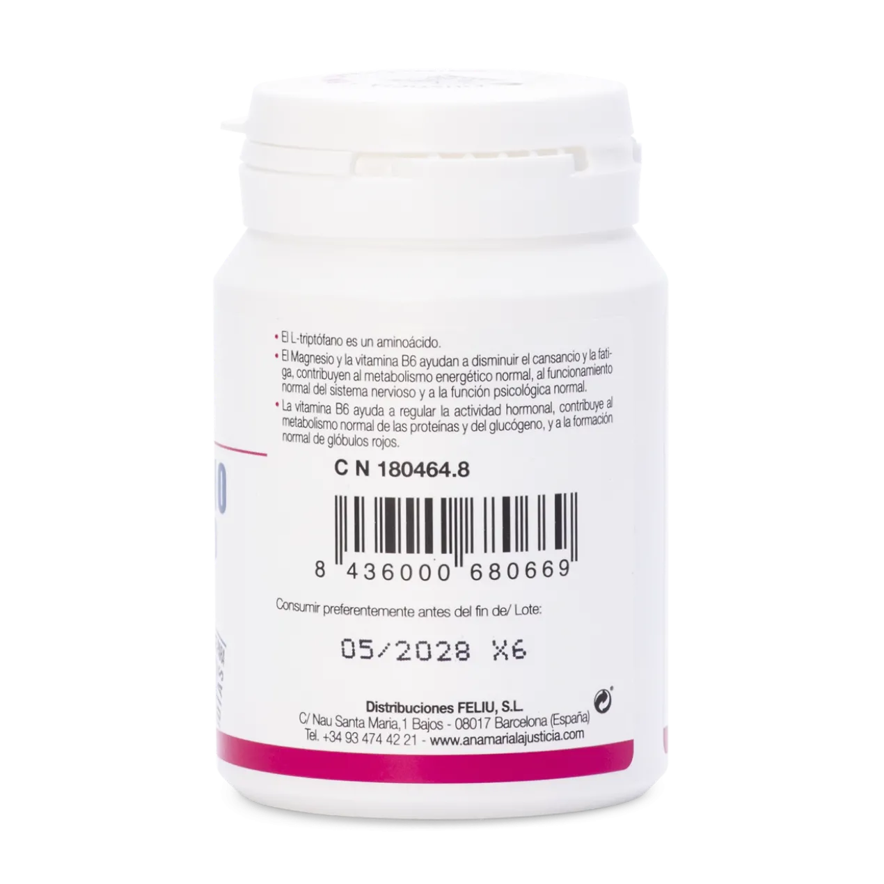 Triptofano com Magnésio + Vitamina B6