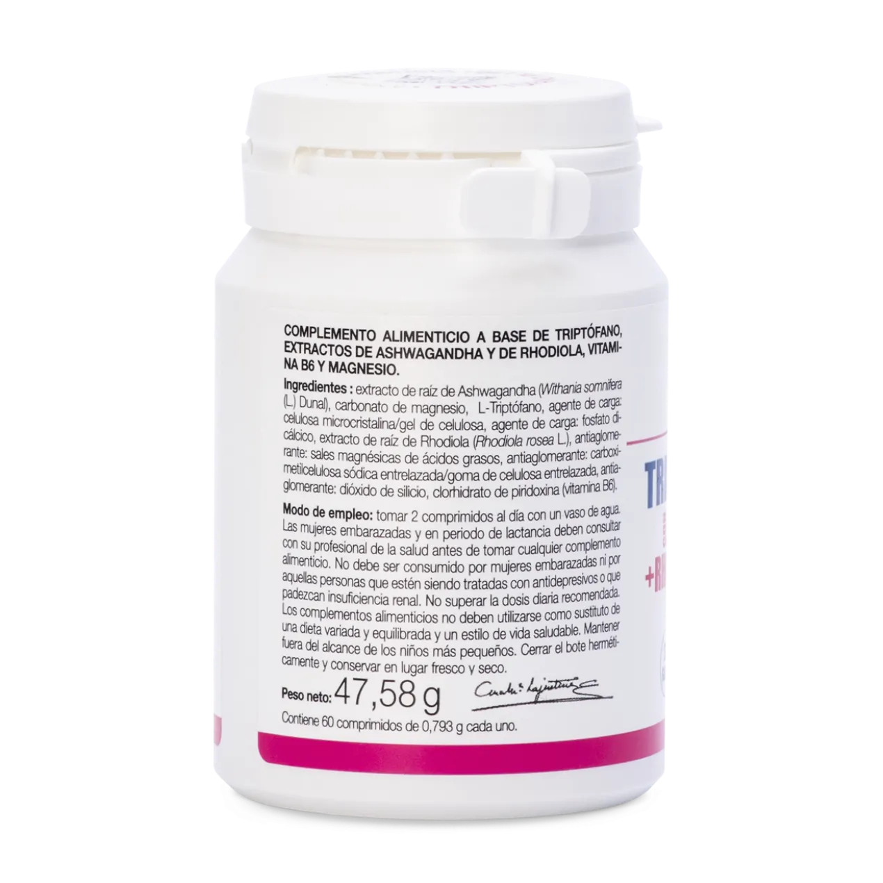 Triptofano Plus com Ashwagandha + Rhodiola e Magnésio