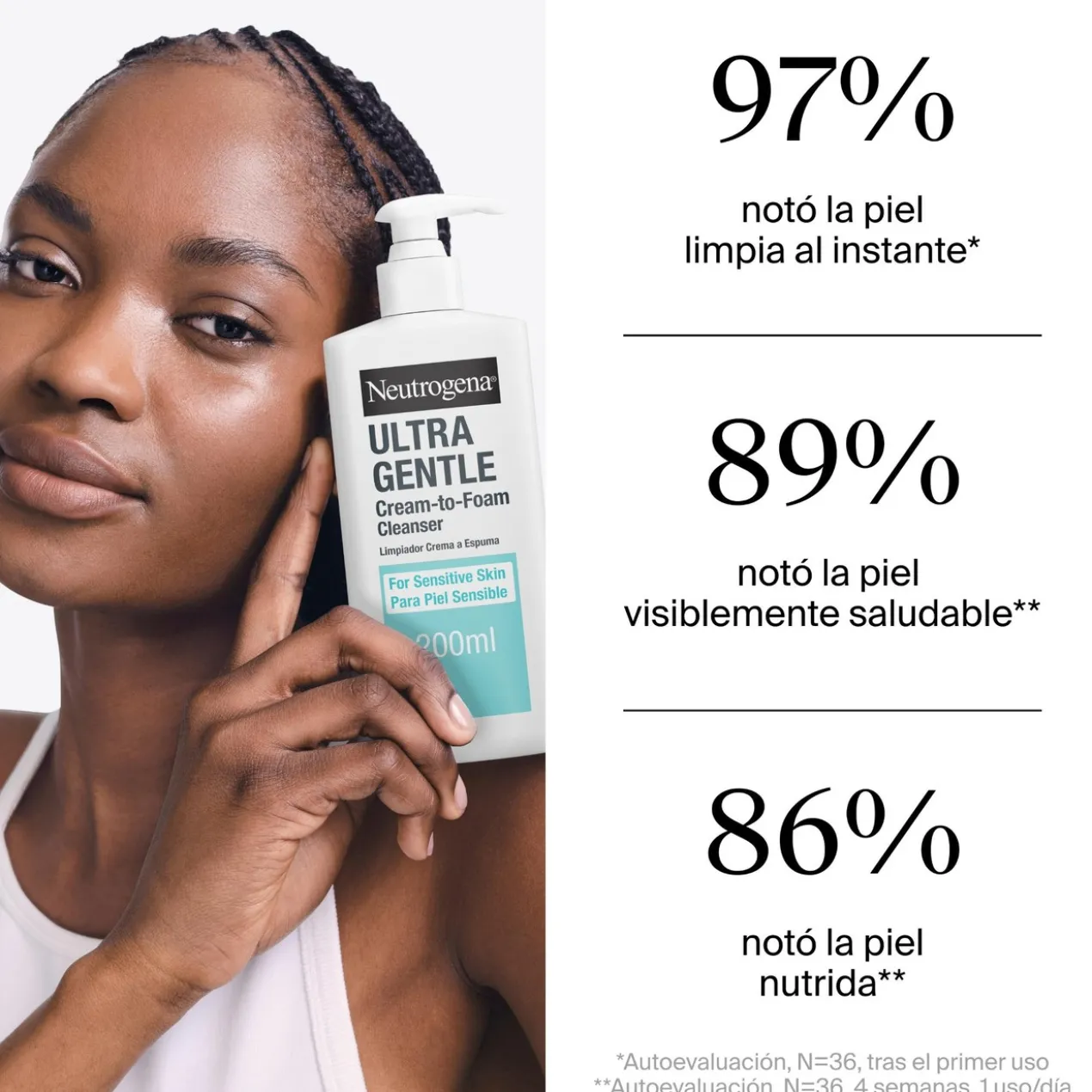 Ultra Gentle Gel Limpador Facial Creme em Espuma