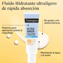 Ultra Sheer Protetor Solar Facial Invisível Hidratante SPF50