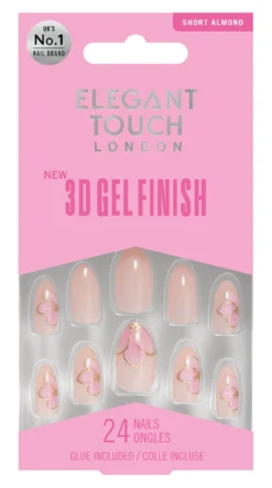 Unhas Postiças 3D Gel Finish Gilded Petal