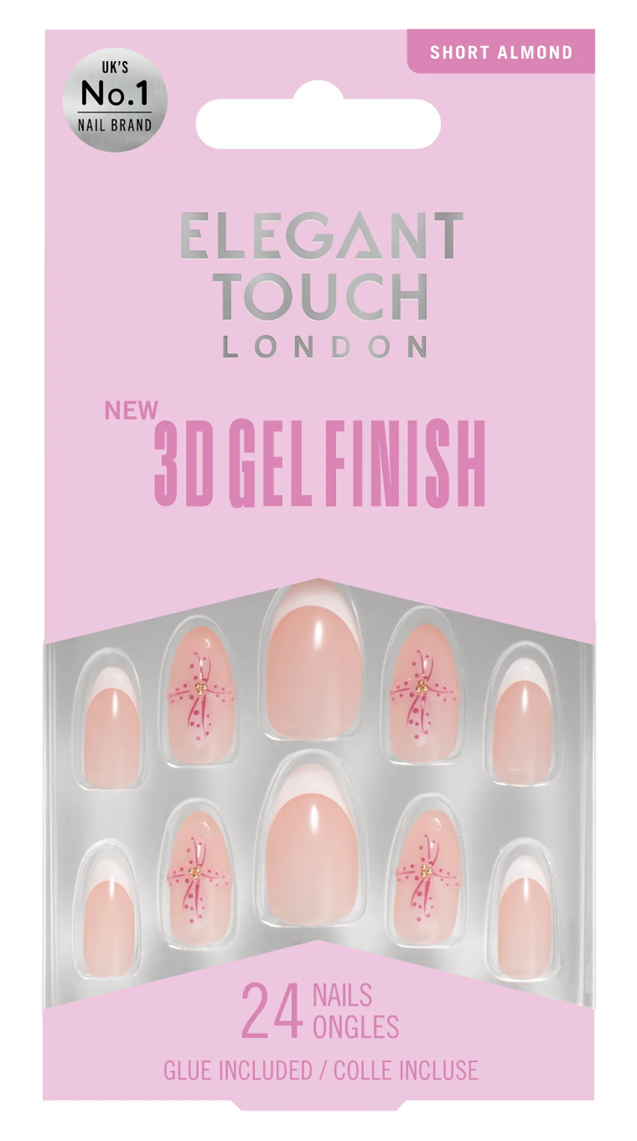 Unhas Postiças 3D Gel Finish Orchid Bloom