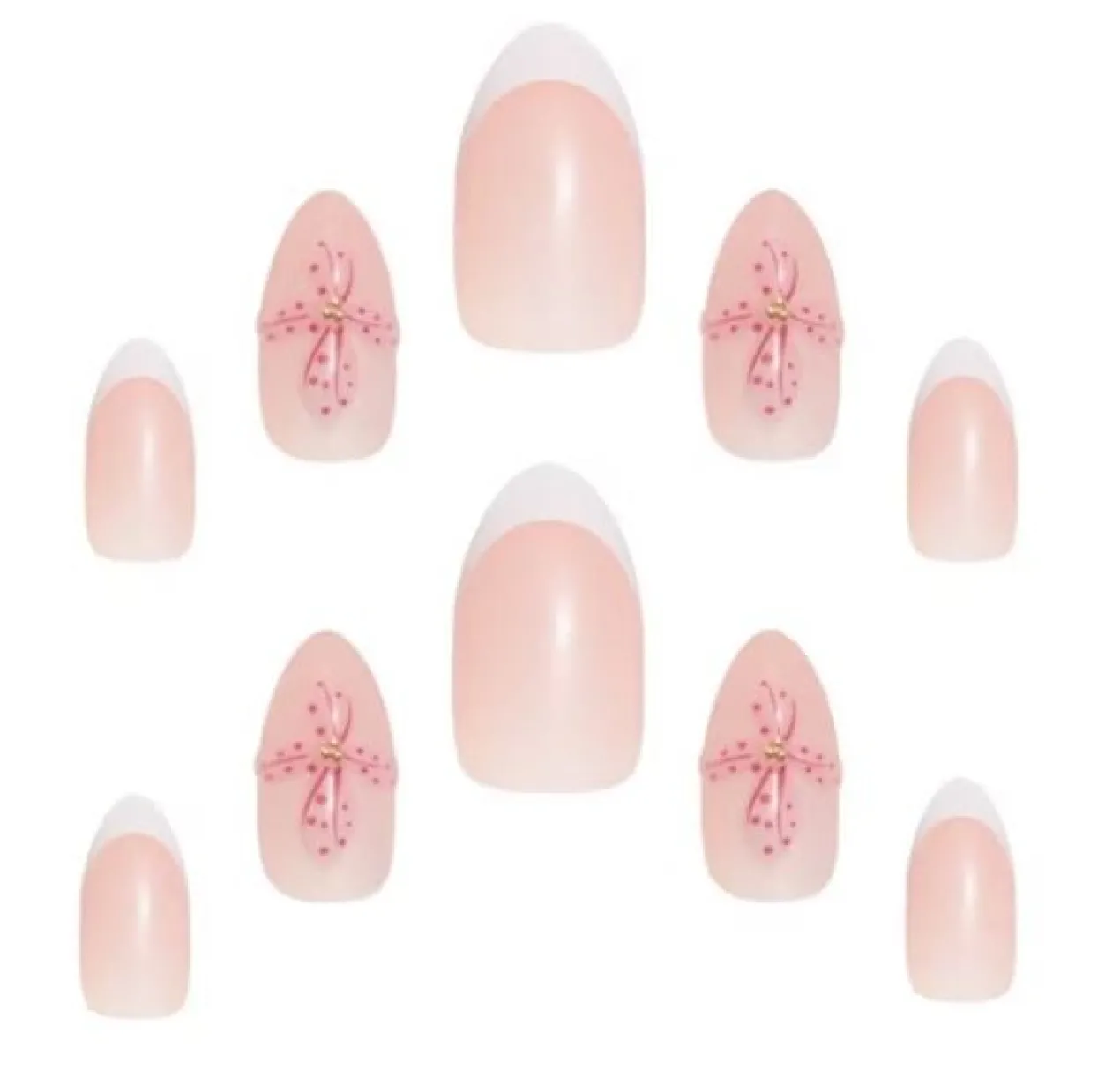 Unhas Postiças 3D Gel Finish Orchid Bloom