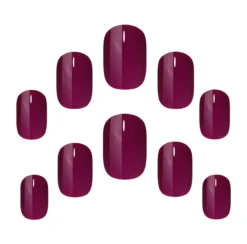 Unhas Postiças Gel Finish Berry Blast