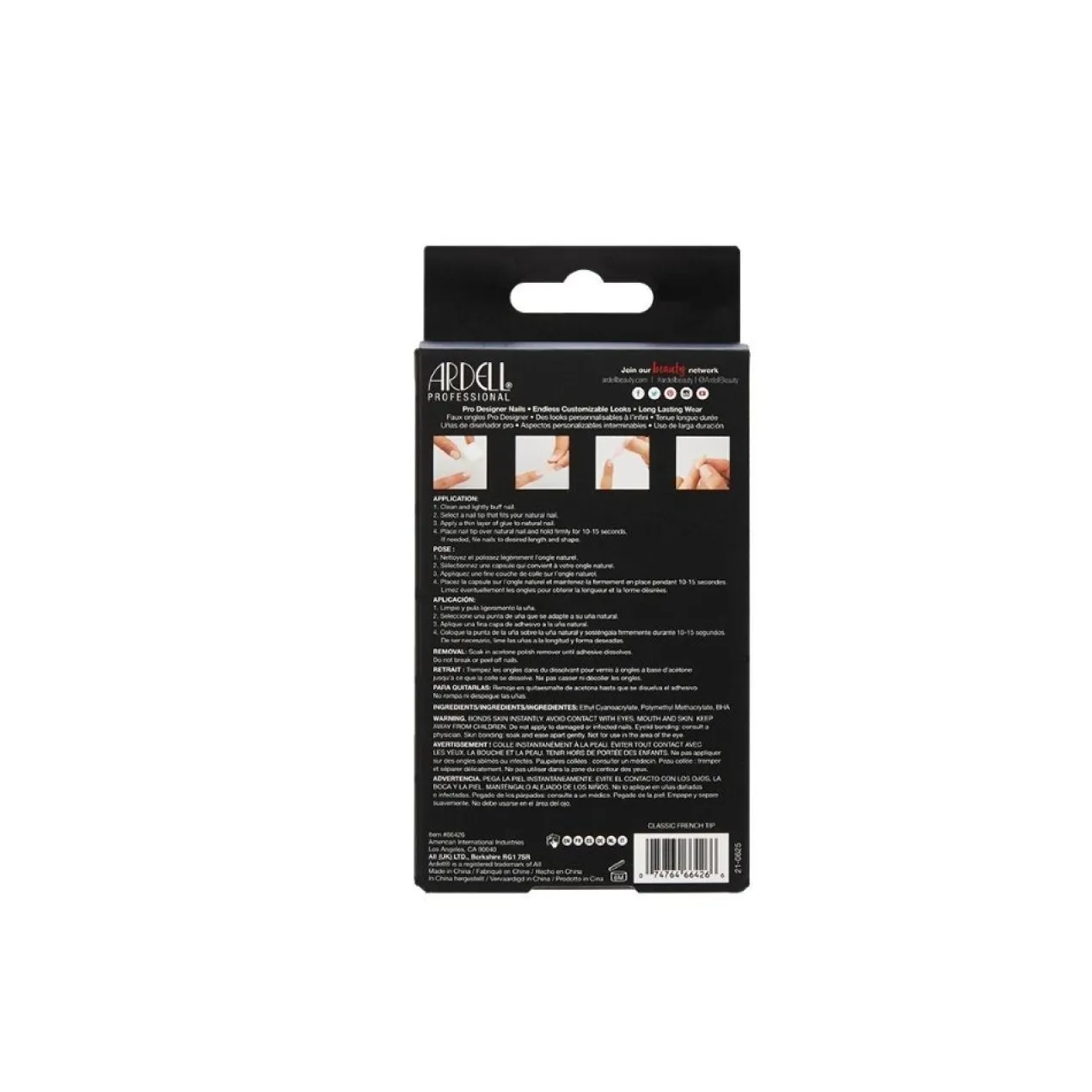 Unhas Postiças Nail Addict Classic French