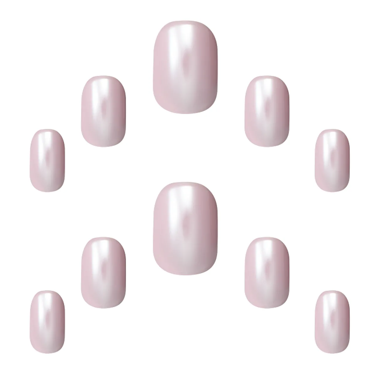 Unhas postiças Petite Glass Nails Sugar Snow Edição Limitada