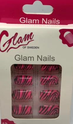 Unhas Postiças Zebra Rosa