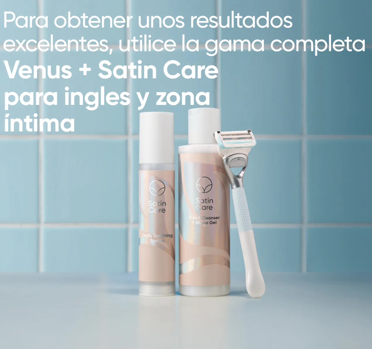 Venus Satin Care 2 em 1 Gel de Limpeza + Gel de Depilação