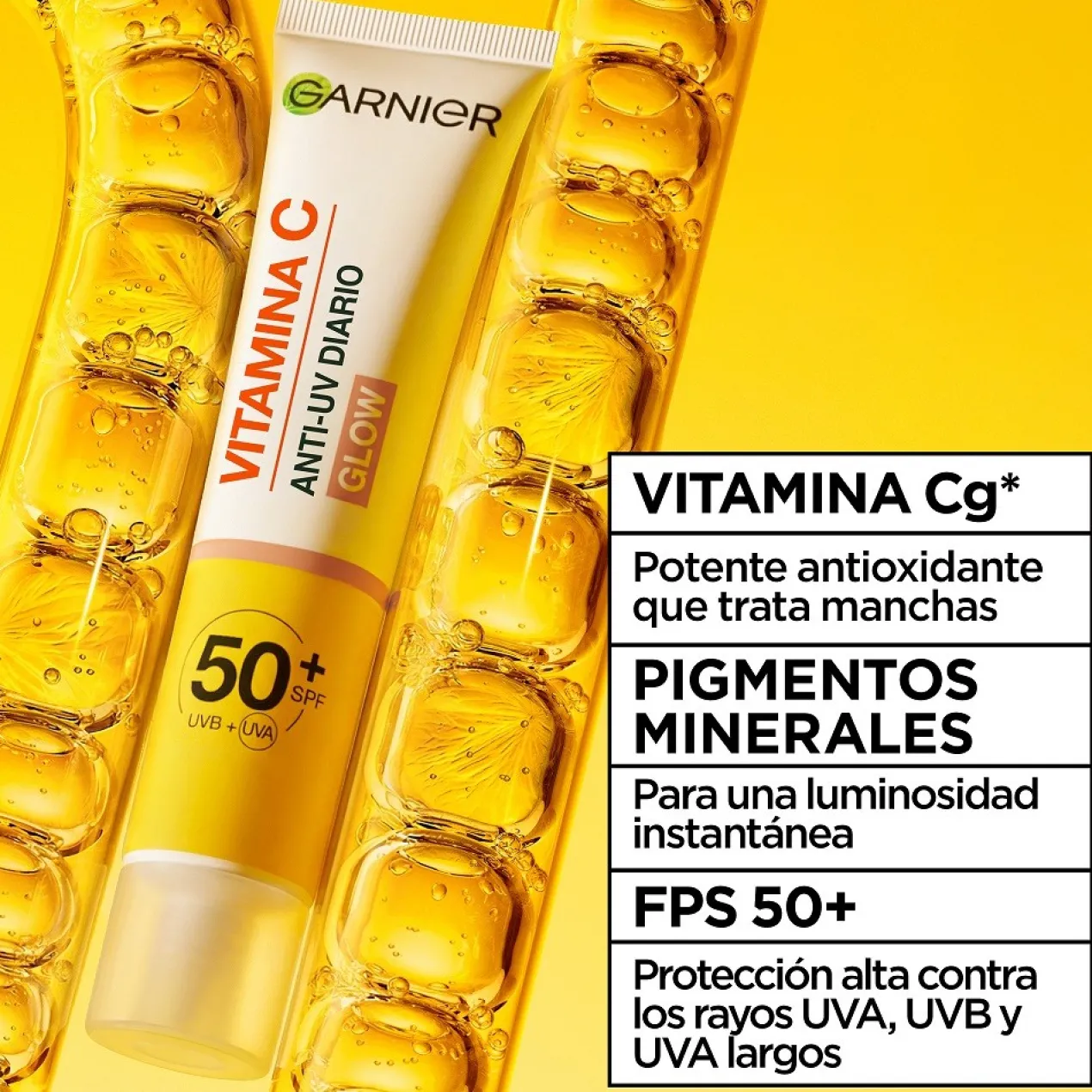 Vitamina C Fluido Diário Anti-Manchas e Anti-UV Efeito Glow com SPF50+