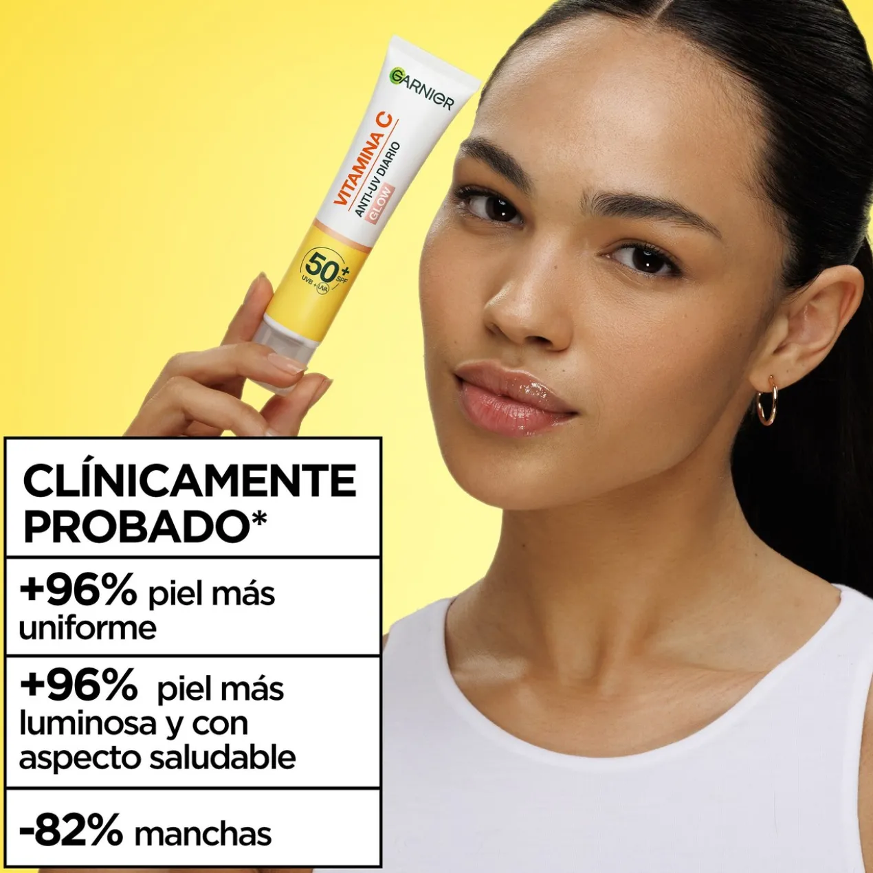 Vitamina C Fluido Diário Anti-Manchas e Anti-UV Efeito Glow com SPF50+