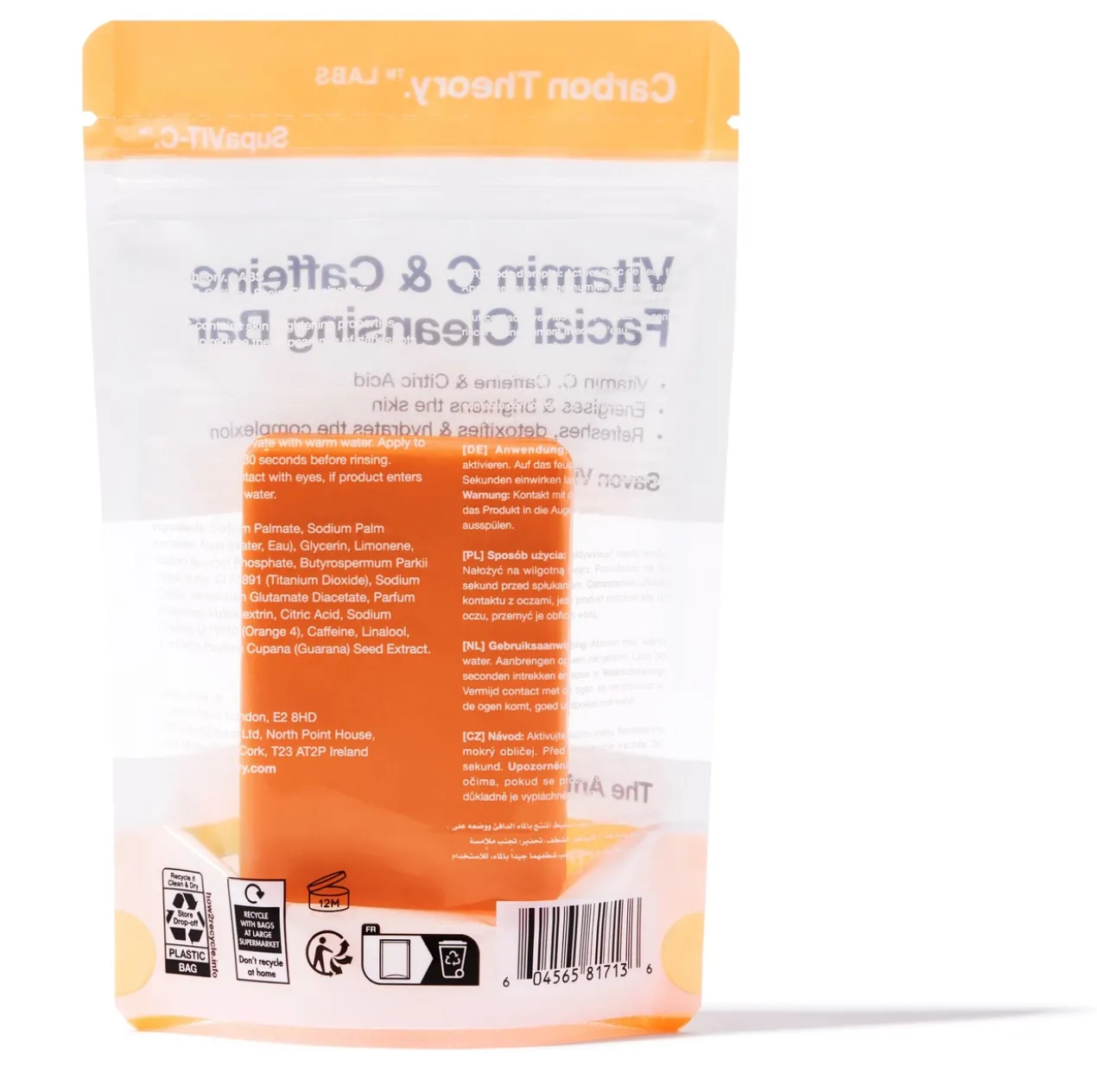 Vitamin C & Caffeine Facial Cleansing Bar Barra de Limpeza Facial